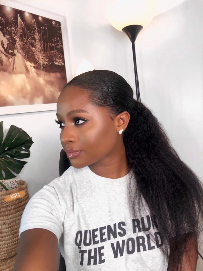 Kinky Straight Virgin Hair Ponytail